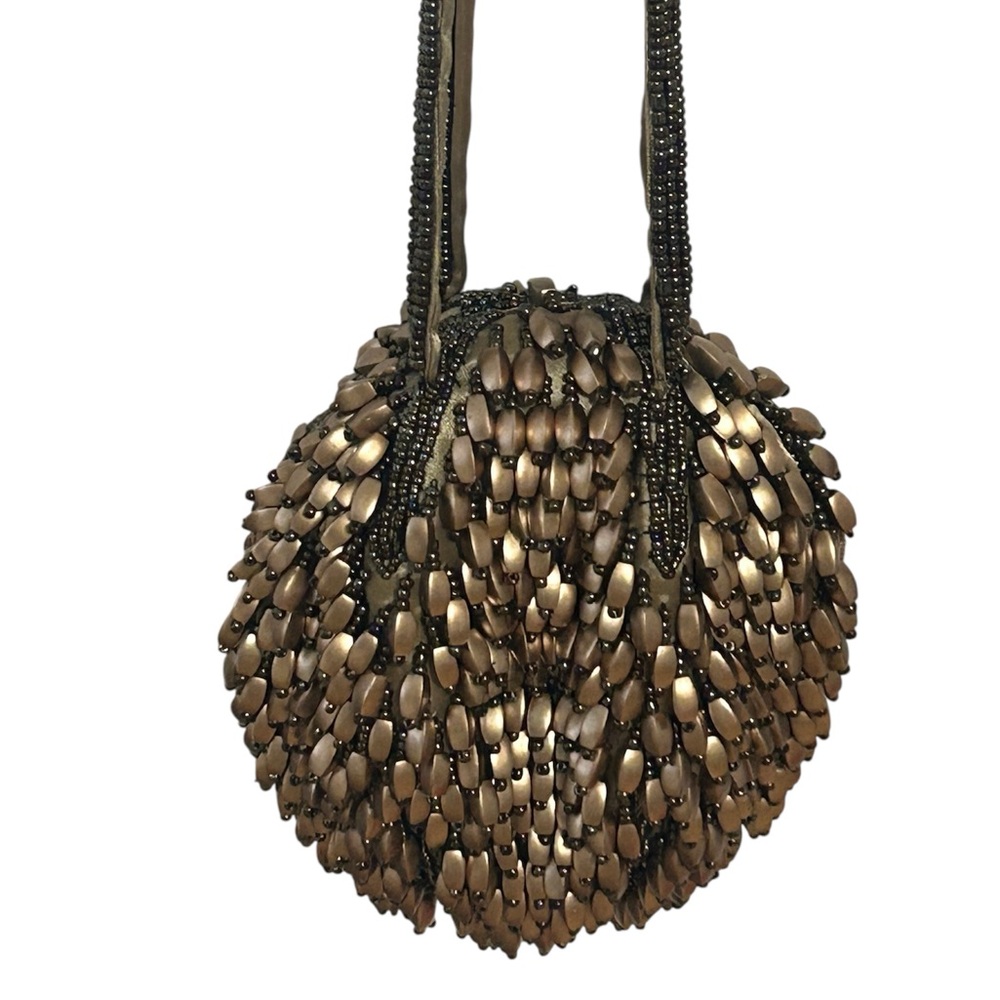 Vintage Looking Gold/Copper Beaded Purse
